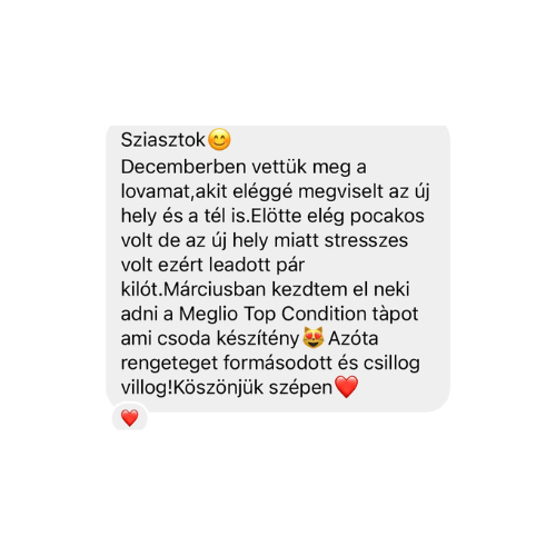 Meglio Horse - Lótápok és étrendkiegészítők természetesen