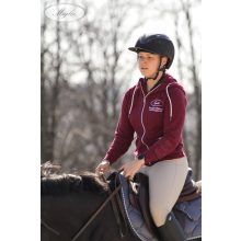 Felpa ELT con zip, colore bordeaux, Meglio