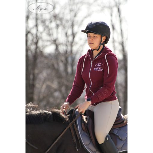 Felpa ELT con zip, colore bordeaux, Meglio