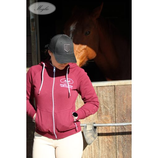 Felpa ELT con zip, colore bordeaux, Meglio