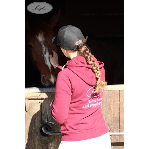 Felpa ELT con zip, colore bordeaux, Meglio